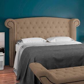 Cabeceira Cama Box Casal 160cm Sofia Bouclê Bege