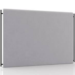 Cabeceira Cama Box Queen 160cm Estofada Goya P05 Veludo Cinza - Lyam Decor