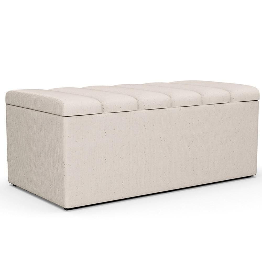 Calçadeira Recamier Baú Dália 100X50cm W01 Cru