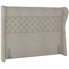 Cabeceira Cama Box King 195 Cm P05 Madrid Bouclê Creme - Lyam Decor