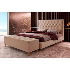 Cabeceira Turim Capitonê King 193 Cm Suede Meu Sofá Online Bege
