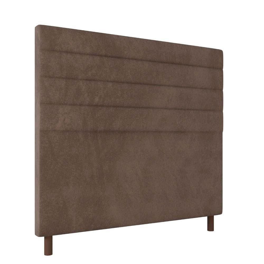 Cabeceira Decorativa Bacoli King 193Cm Veludo Marrom