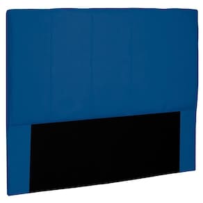 Cabeceira Decorativa Casal 1,40m Erza Suede Azul Marinho
