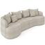 Sofá 3 Lugares Orgânico Living 250cm Ekos K01 Bouclê Bege - Lyam Decor