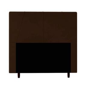 Cabeceira Decorativa Spezia King 193Cm Veludo Marrom