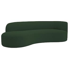 Divã Recamier Orgânico Tokyo 160cm Lado Esquerdo Linho Verde