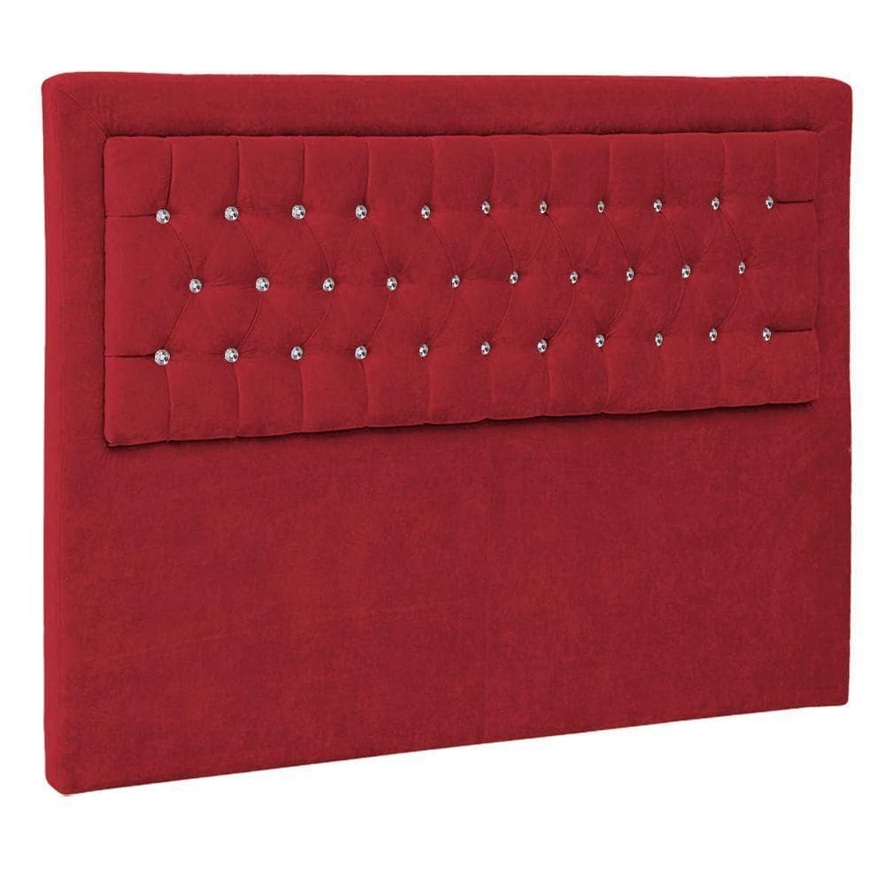 Cabeceira Casal Iasi P04 140 Cm Suede Vermelho Tca 53