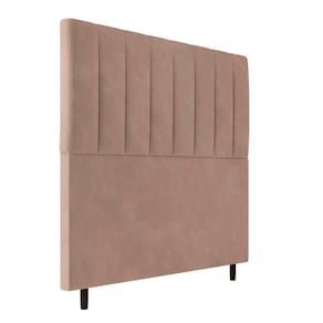 Cabeceira Decorativa Udine Casal 140Cm Veludo Bege