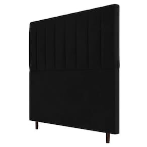 Cabeceira Box Casal Queen Size Itália 160cm Suede Preto