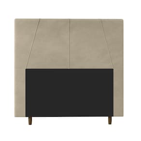Cabeceira Decorativa Spezia King 193Cm Veludo Bege