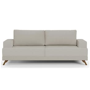 Sofá 180cm 3 Lugares Pés Curvos Santi Linho D05 Bege - Mpozenato