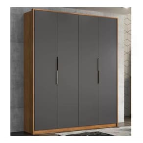 Guarda Roupa Casal 4 Portas Atore Amendola Grafito