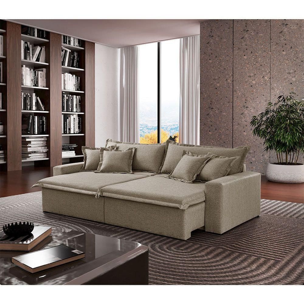 Sofá Montreal Veludo 2 Módulos De 90cm B25cm Meu Sofá Online B002 Veludo Capuccino