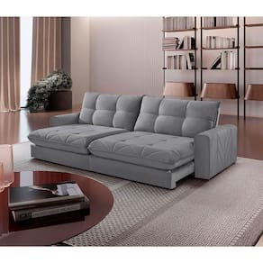 Sofá Firenze Linho 02 Módulos De 100cm B25cm Meu Sofá Online A230 Linho Cinza