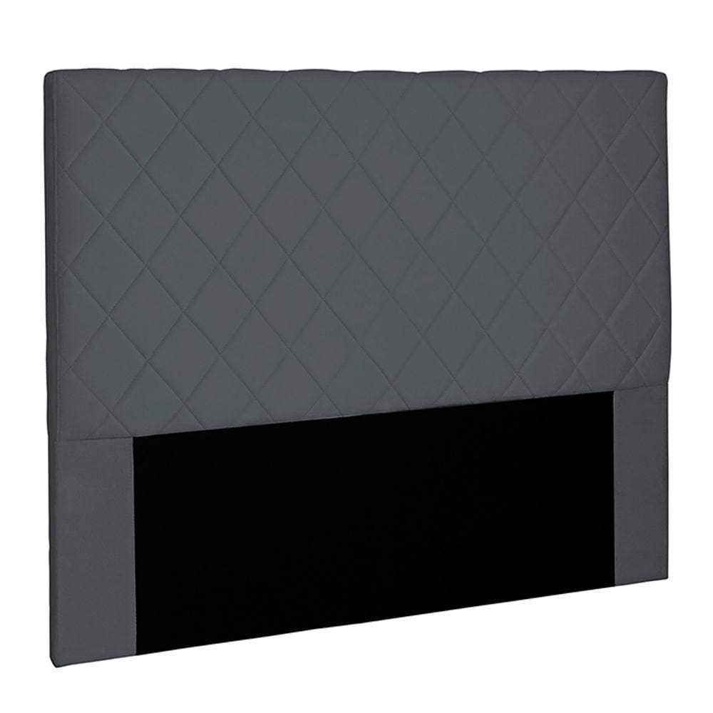 Cabeceira Decorativa King Size 1,95m Givenchy Suede Cinza