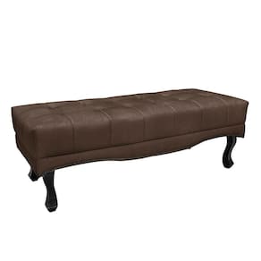 Recamier 140cm Loewe Veludo Pés De Madeira Marrom