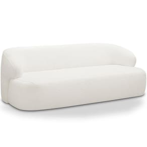 Sofá 2 Lugares Curvo Orgânico Living 150cm Barolo L06 Bouclê Branco