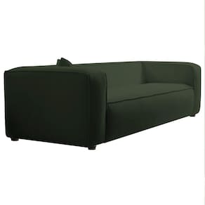 Sofá 3 Lugares 200cm Orgânico Luxo Recepção Cecília Linho Verde