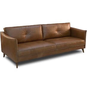 Sofá 3 Lugares Para Sala De Estar Living 204cm Oásis T03 Couro Soft Mel - Lyam Decor