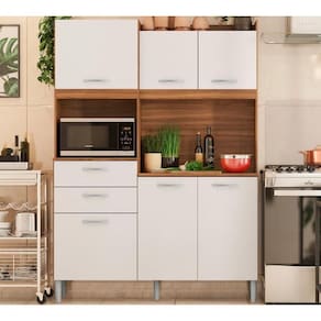 Cozinha 6 Portas 2 Gavetas Harmonia 96201 Amendola Branco