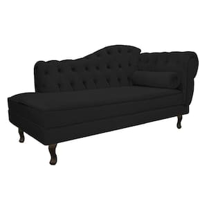 Diva Recamier Diana 160Cm Lado Esquerdo Corano - Doce Sonho Móveis Cor Preto