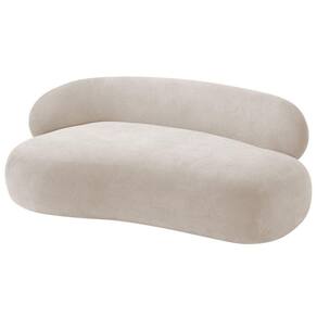 Divã Recamier Luxo Canadá 180cm Lado Direito Linho Adj Decor Bege