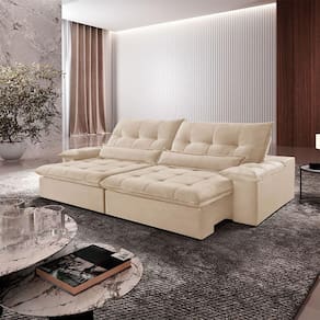 Sofá Nivus Linho 2 Módulos De 80cm B25cm A294 Linho Creme