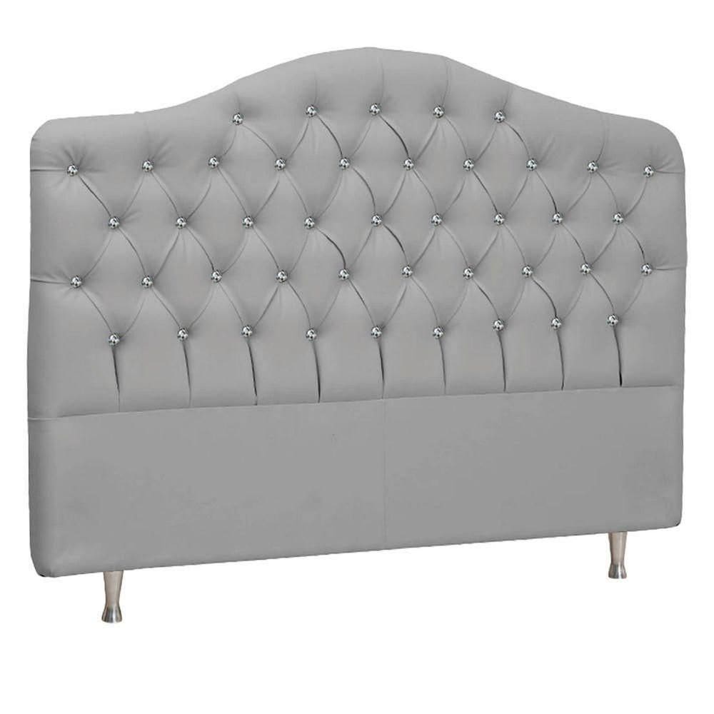 Cabeceira Solteiro Florence P04 90 Cm Suede Cinza Tca 940