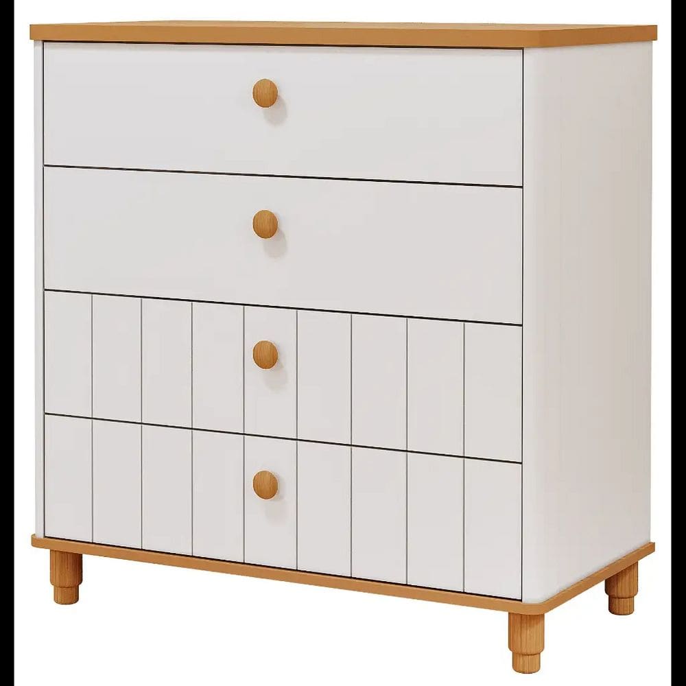 Cômoda Bebê Retro Cupcake Permobili 4 Gavetas MDF