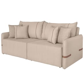 Sofá Cama Retrátil 160cm Essence D05 Linho Bege-camel - Mpozenato