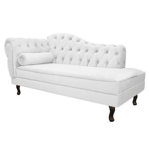 Diva Recamier Diana 185Cm Lado Direito Corano - Doce Sonho Móveis Cor Branco