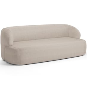Sofá 2 Lugares Curvo Orgânico Living 150cm Barolo L06 Linho Bege