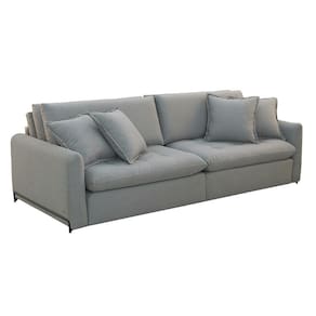 Sofá Cama Retrátil Para Sala De Estar 3 Lugares 190cm Lee T03 Linho Cinza Urano - Lyam Decor