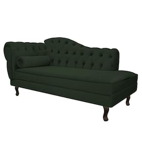 Divã Recamier Diana Lado Direito 120 Cm Linho Adj Decor Verde