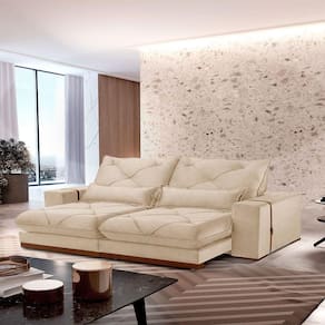 Sofá Turim Linho 02 Módulos De 120cm B25cm Meu Sofá Online A294 Linho Creme