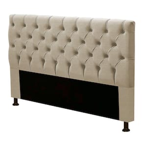 Cabeceira Cama Box Casal King Size Cristal 195Cm Linho Areia