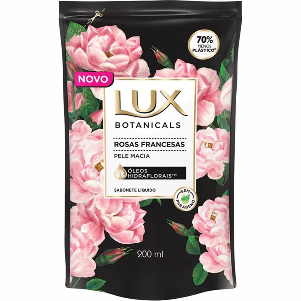 Sabonete Líquido Lux Rosas Francesas Pele Macia Botanicals Refil 200ml