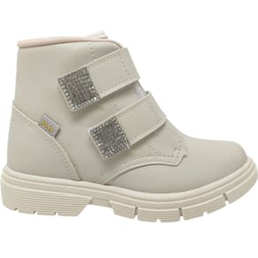 Bota Coturno Infantil Menina Casual Dia a Dia Passeio Escola com Strass Conforto Kidy 084-0109