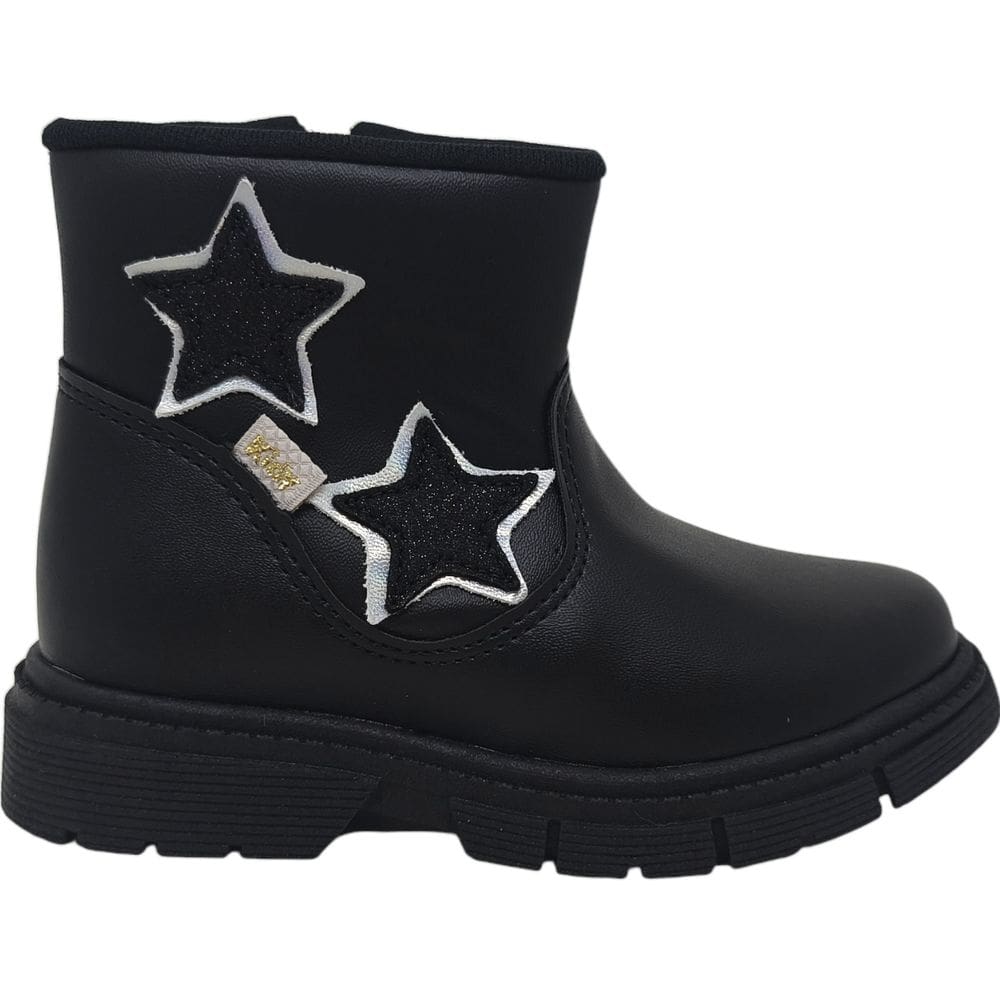 Bota Coturno Infantil Menina Casual Dia a Dia Passeio Escola com Brilho e Zíper Conforto Kidy 084-0106