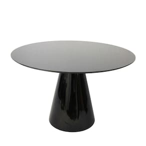 Mesa Lateral Cone Laqueado Preto 51cm