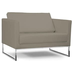 Poltrona Maia 106Cm C19 Corino Bege Escuro - Domi