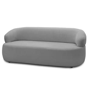 Sofá 3 Lugares Living Orgânico Sala De Estar 170cm Conka F05 Bouclê Cinza Mpozenato