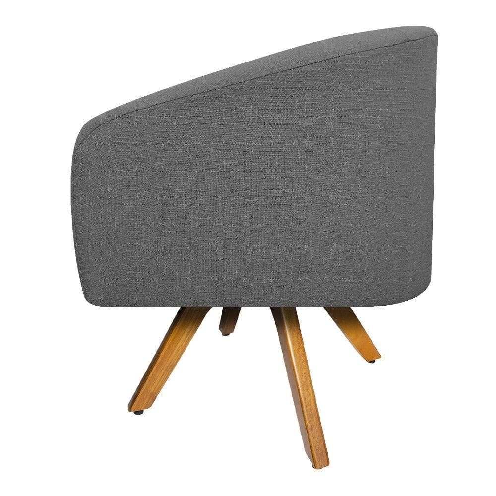 02 Poltronas Luiza Linho Chumbo