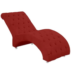 Espreguiçadeira Recamier Divã Para Sala E Clínica Veludo Cor Marsala