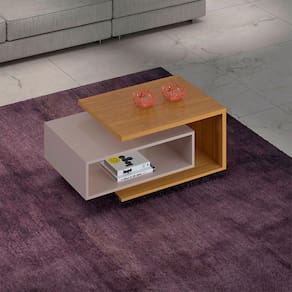 Mesa De Centro Diva Candian Jcm Movelaria Nature Com Off White