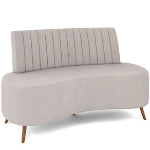 Sofá Chaise Living 2 Lugares 160cm Para Sala Cayman K01 Linho Cru