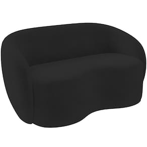 Sofá 3 Lugares 180cm Sala De Estar Living Oscar K01 Veludo Preto