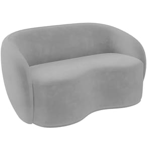 Sofá 3 Lugares 180cm Sala De Estar Living Oscar K01 Veludo Cinza