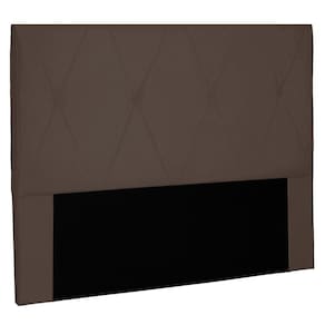 Cabeceira Estofada Box Casal King Size 195cm Suede Café