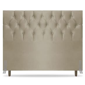 Cabeceira Cama Box Casal Madrid 140cm Suede Bege